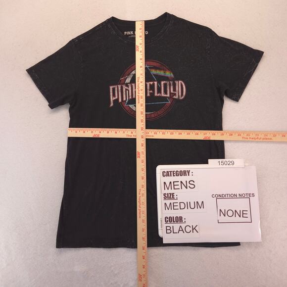 Pink Floyd Band Graphic Crew Neck T Shirt Adult Mens Size Medium M Black - Picture 5 of 9